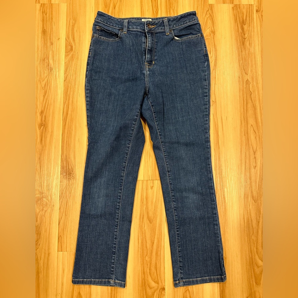 LL Bean women’s classic fit jeans, size 8, medium wash